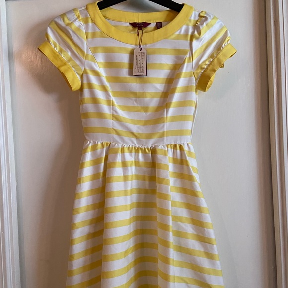 Ted Baker Yellow Striped Dress - Picture 2 of 8